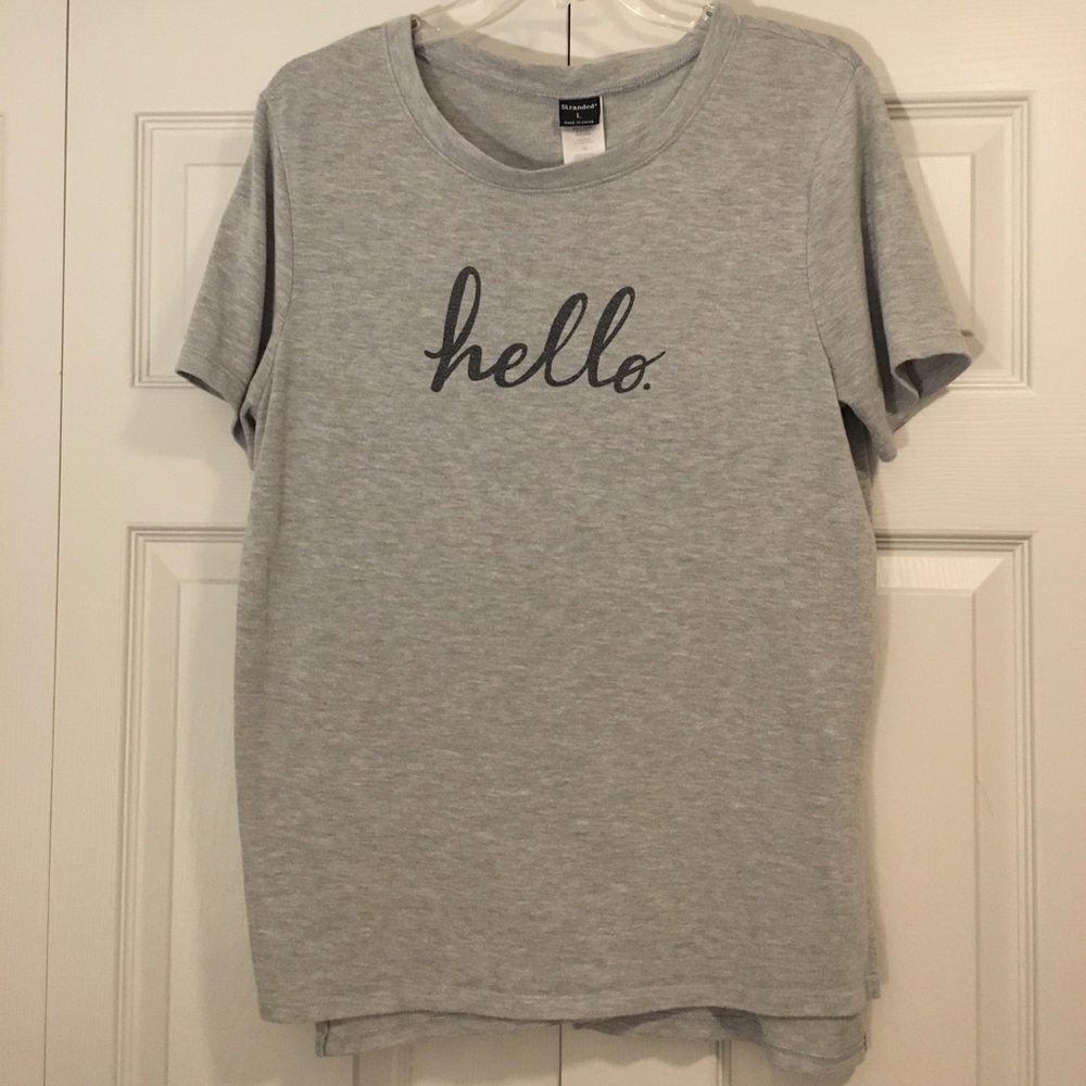 “Hello” Gray Tee